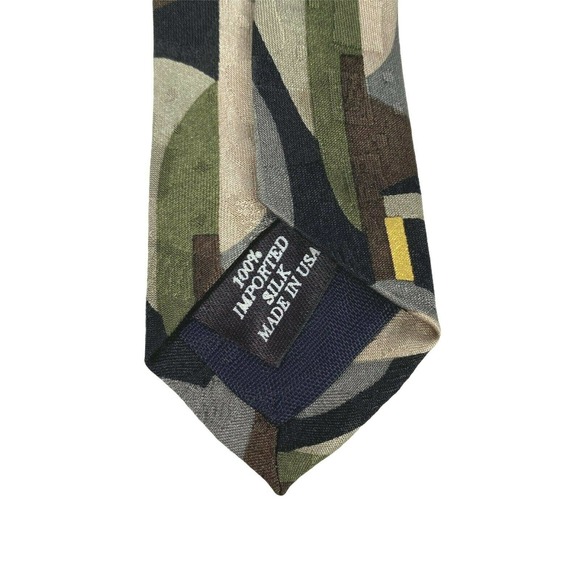 Ashberry‎ Multicolored Abstract Designer Silk Tie - Picture 7 of 7